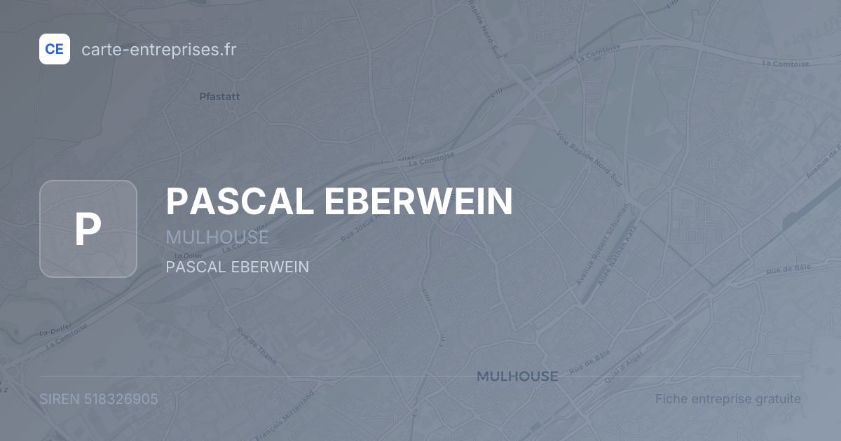 PASCAL EBERWEIN — 518326905 — fiche entreprise