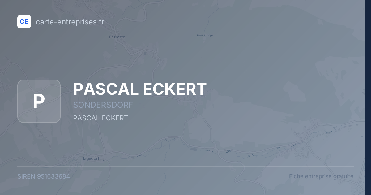 PASCAL ECKERT — 951633684 — fiche entreprise