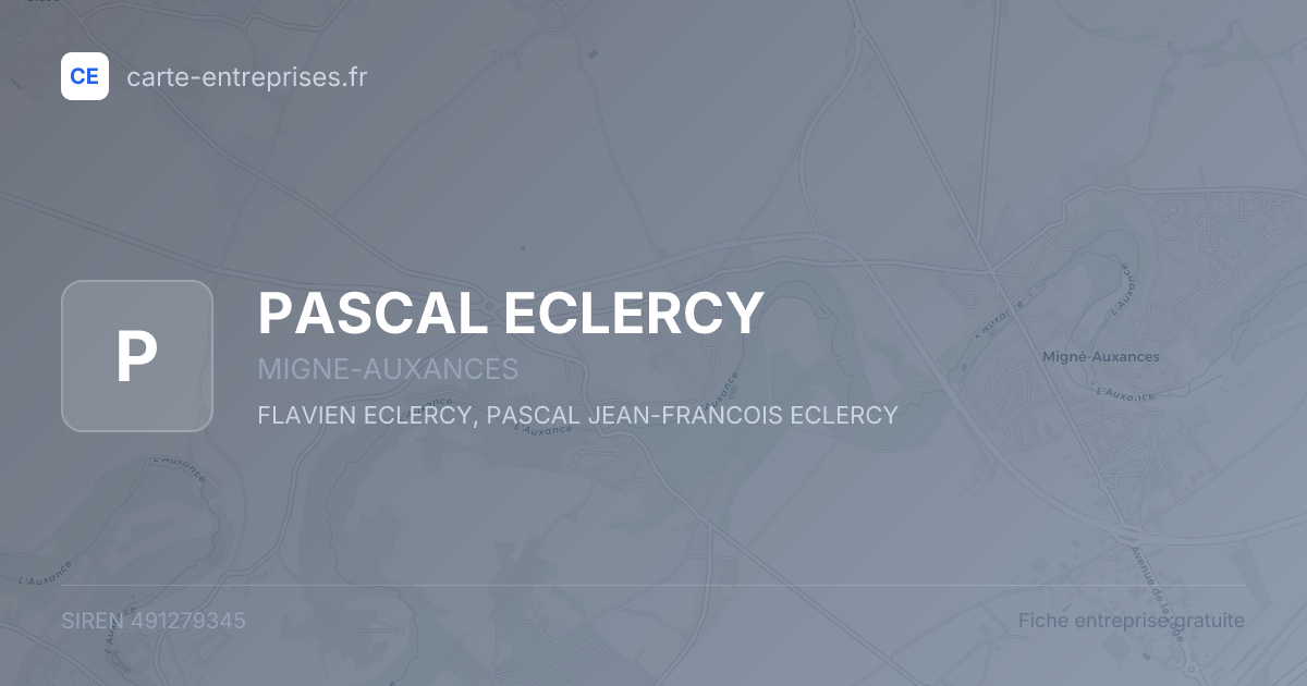 PASCAL ECLERCY — 491279345 — fiche entreprise