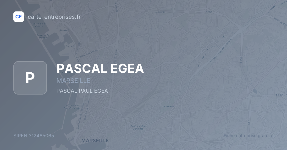 PASCAL EGEA — 312465065 — fiche entreprise