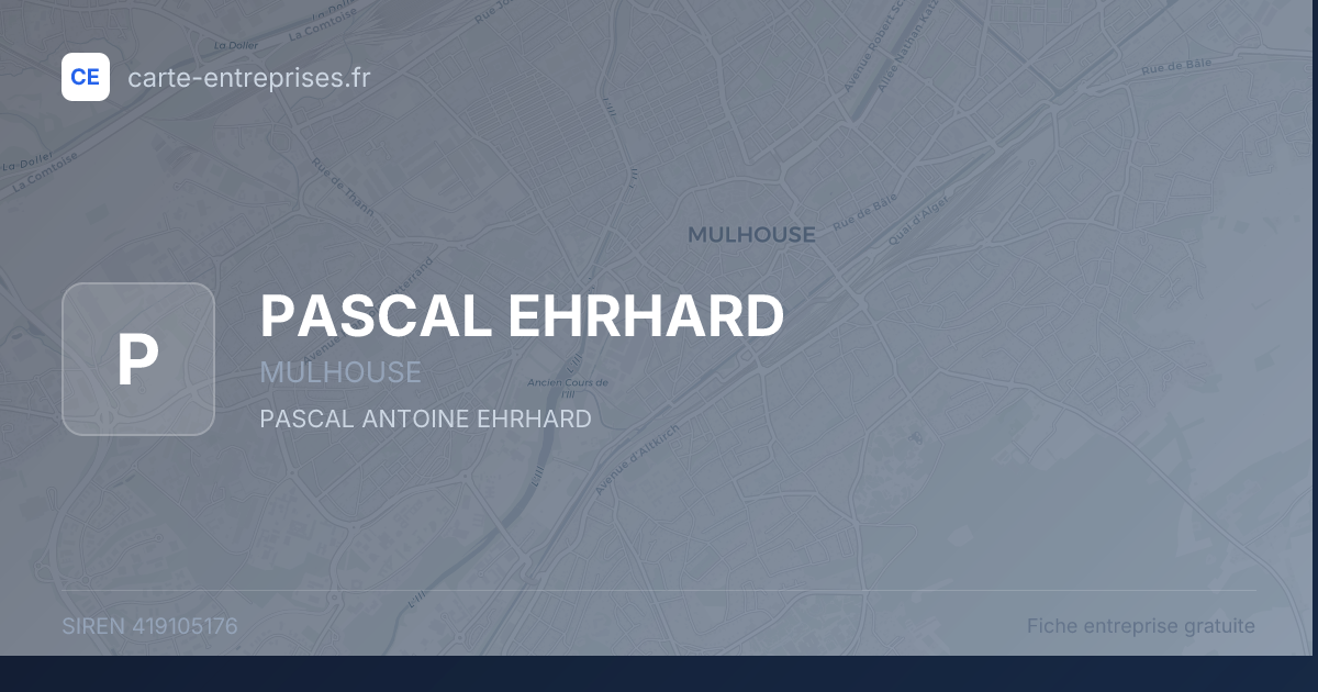 PASCAL EHRHARD — 419105176 — fiche entreprise