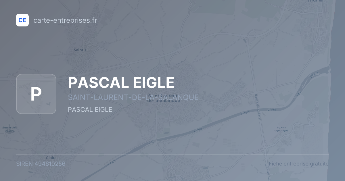 PASCAL EIGLE — 494610256 — fiche entreprise
