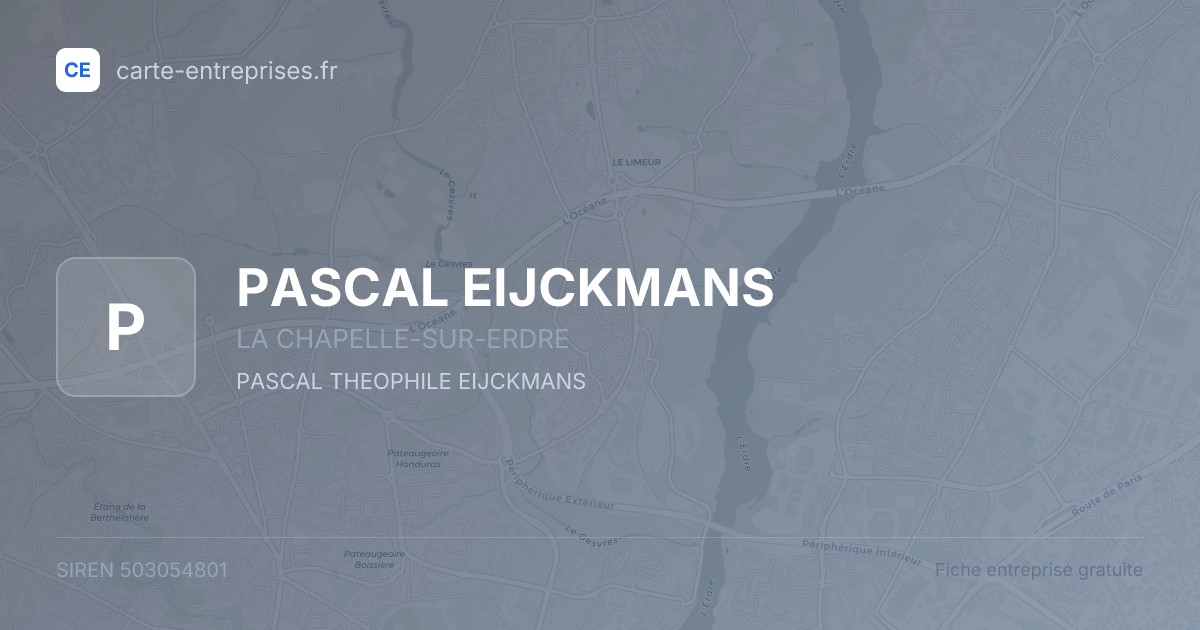 PASCAL EIJCKMANS — 503054801 — fiche entreprise