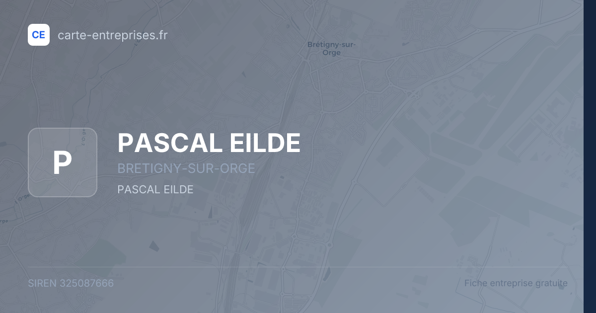 PASCAL EILDE — 325087666 — fiche entreprise