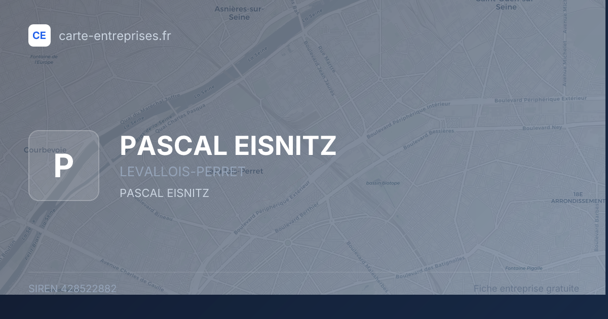 PASCAL EISNITZ — 428522882 — fiche entreprise
