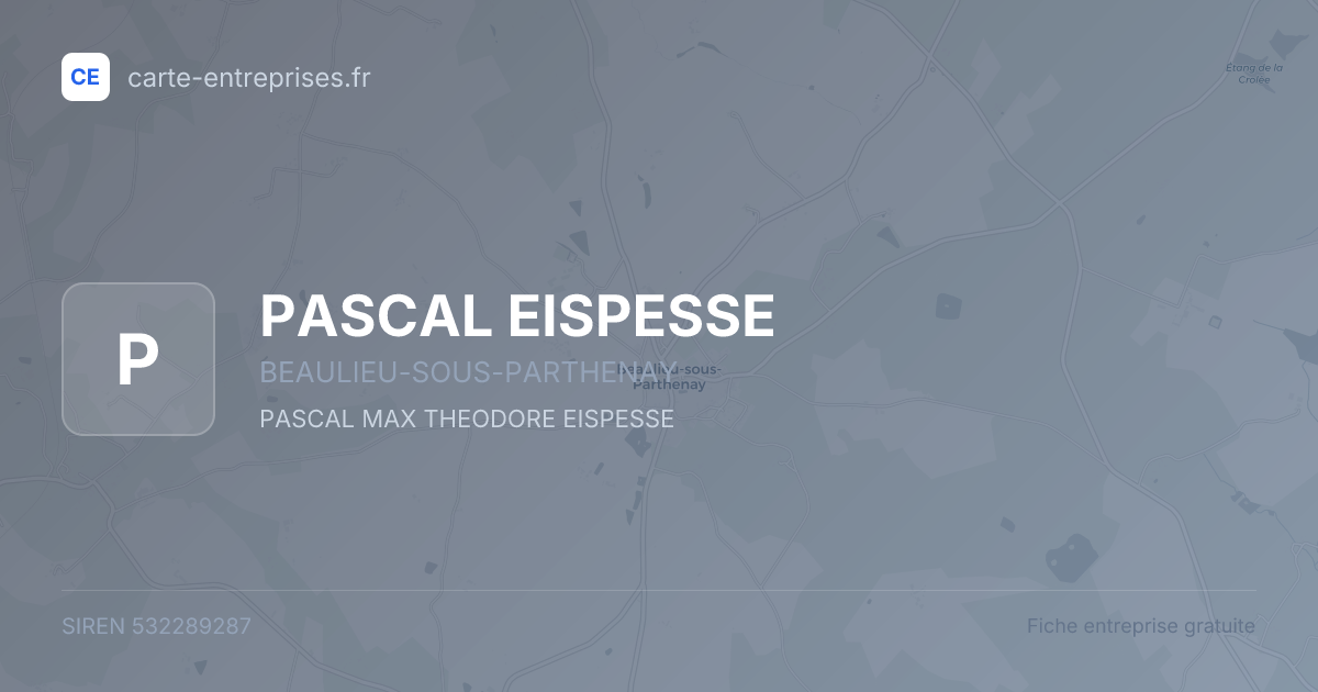 PASCAL EISPESSE — 532289287 — fiche entreprise