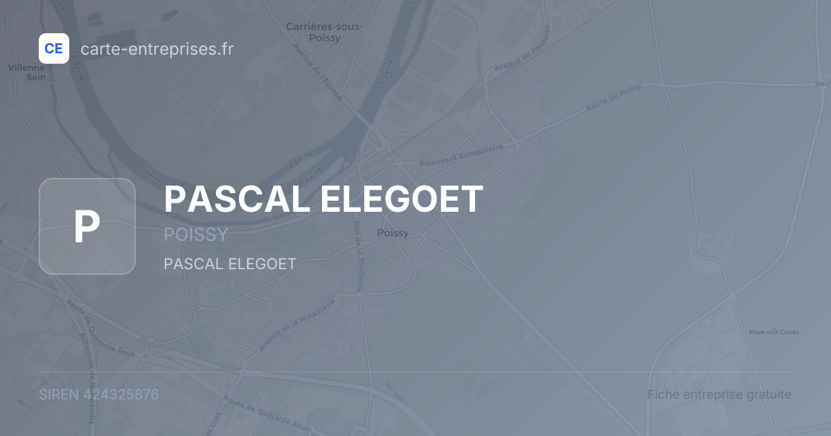 PASCAL ELEGOET — 424325876 — fiche entreprise