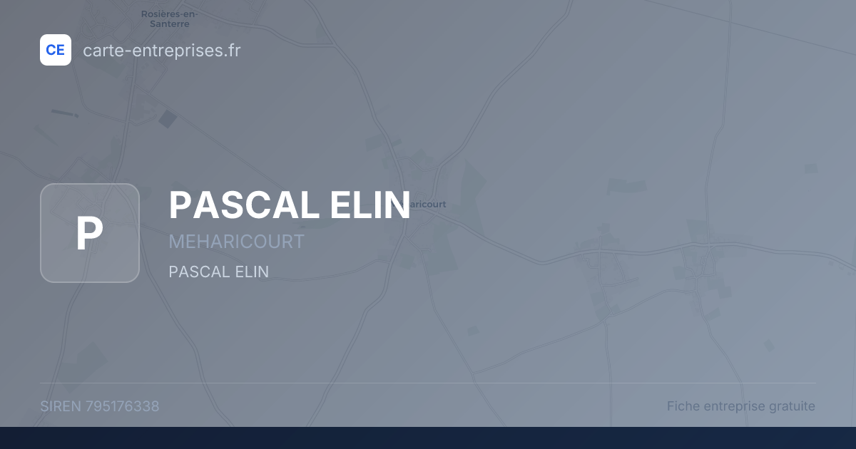 PASCAL ELIN — 795176338 — fiche entreprise