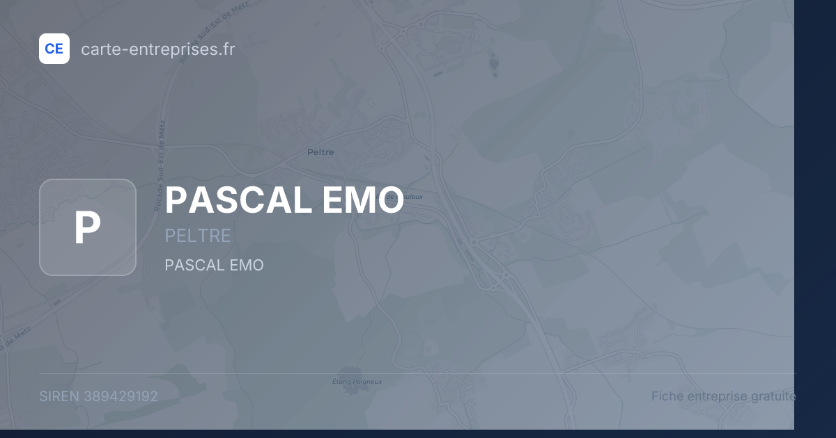 PASCAL EMO — 389429192 — fiche entreprise