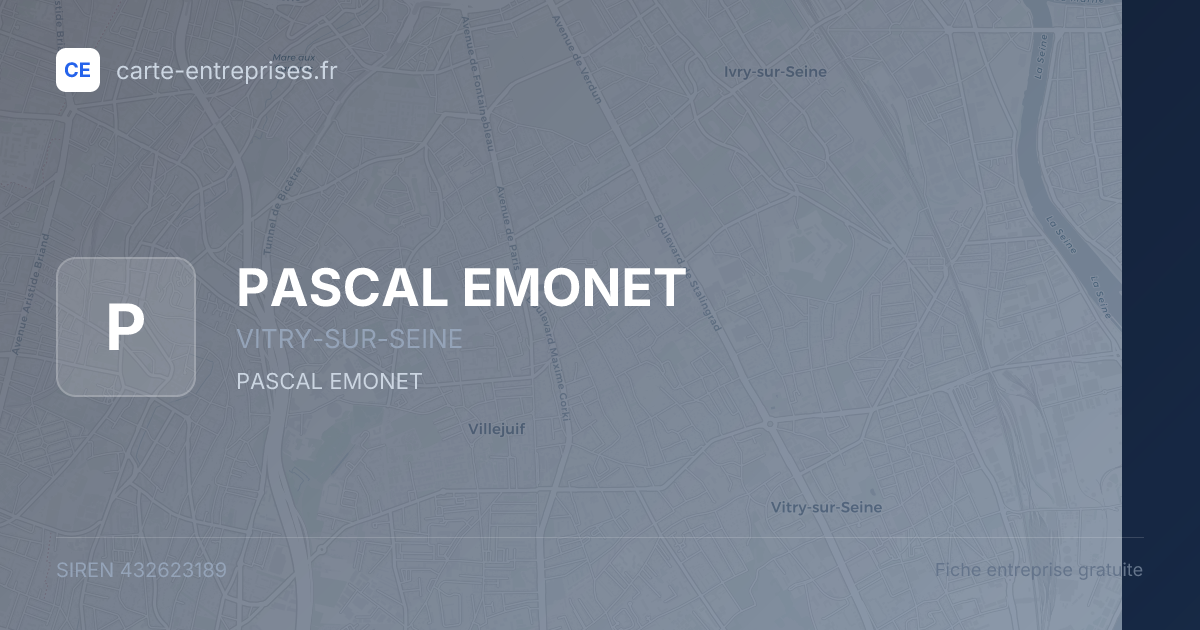 PASCAL EMONET — 432623189 — fiche entreprise