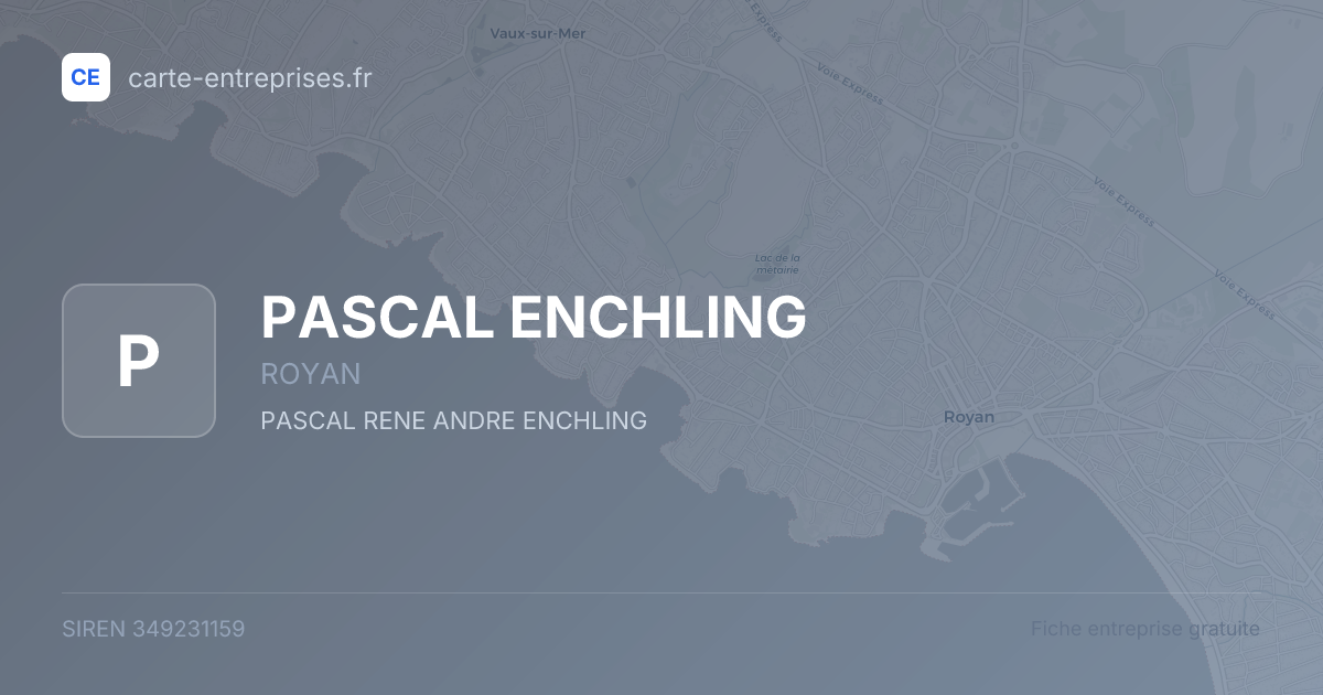 PASCAL ENCHLING — 349231159 — fiche entreprise