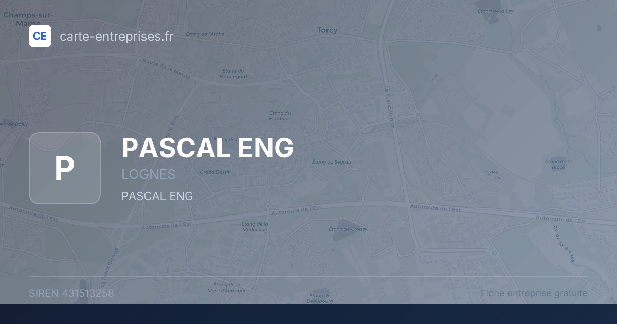 PASCAL ENG — 431513258 — fiche entreprise