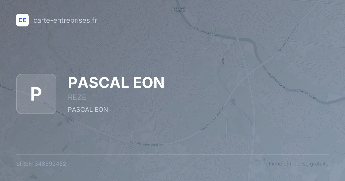 PASCAL EON — 348592452 — fiche entreprise