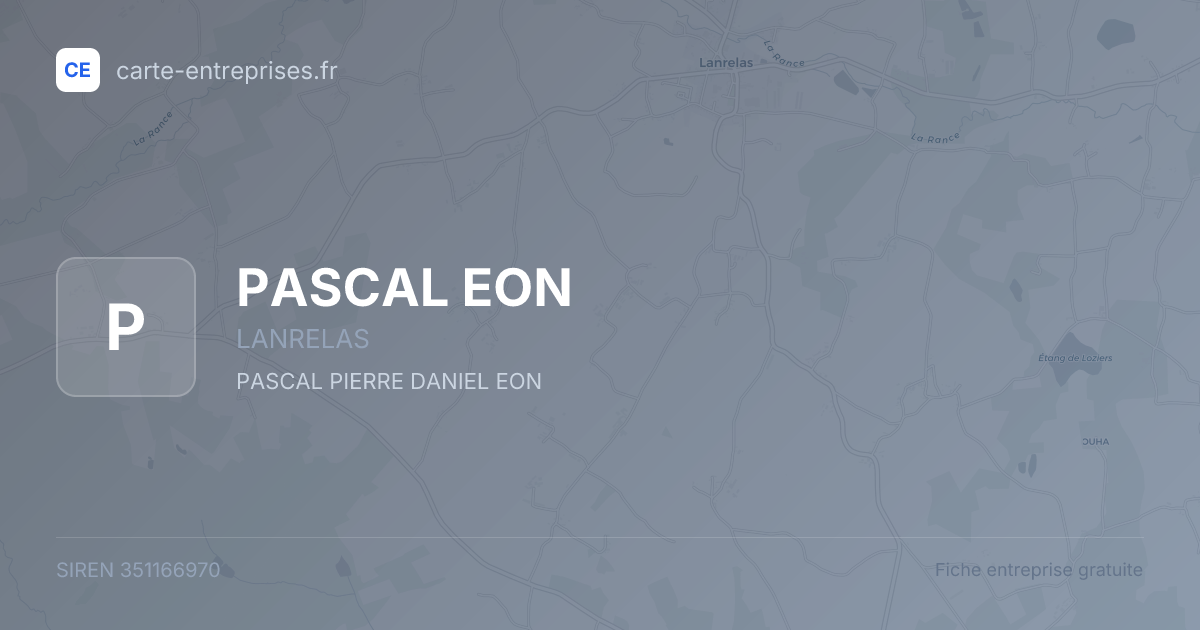 PASCAL EON — 351166970 — fiche entreprise