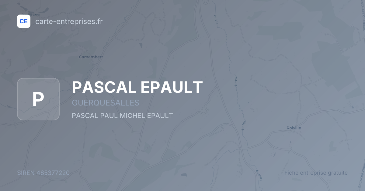 PASCAL EPAULT — 485377220 — fiche entreprise