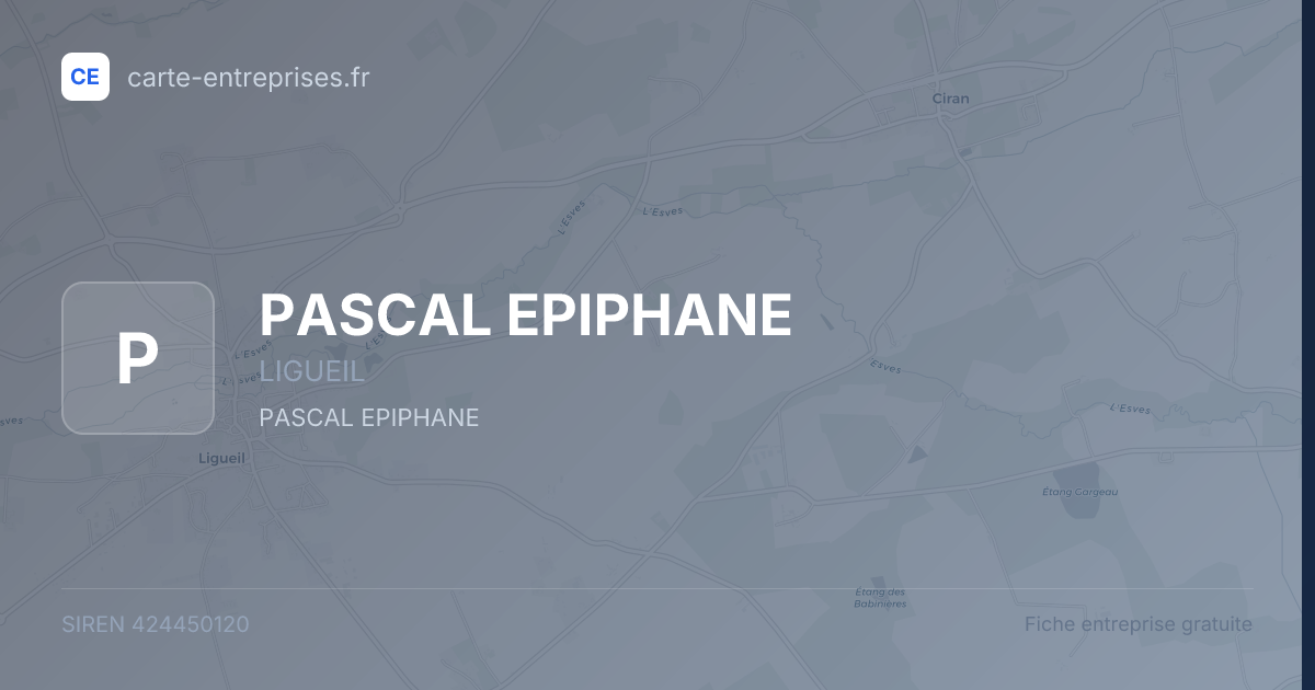 PASCAL EPIPHANE — 424450120 — fiche entreprise