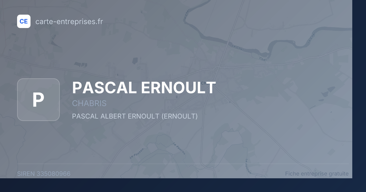 PASCAL ERNOULT — 335080966 — fiche entreprise