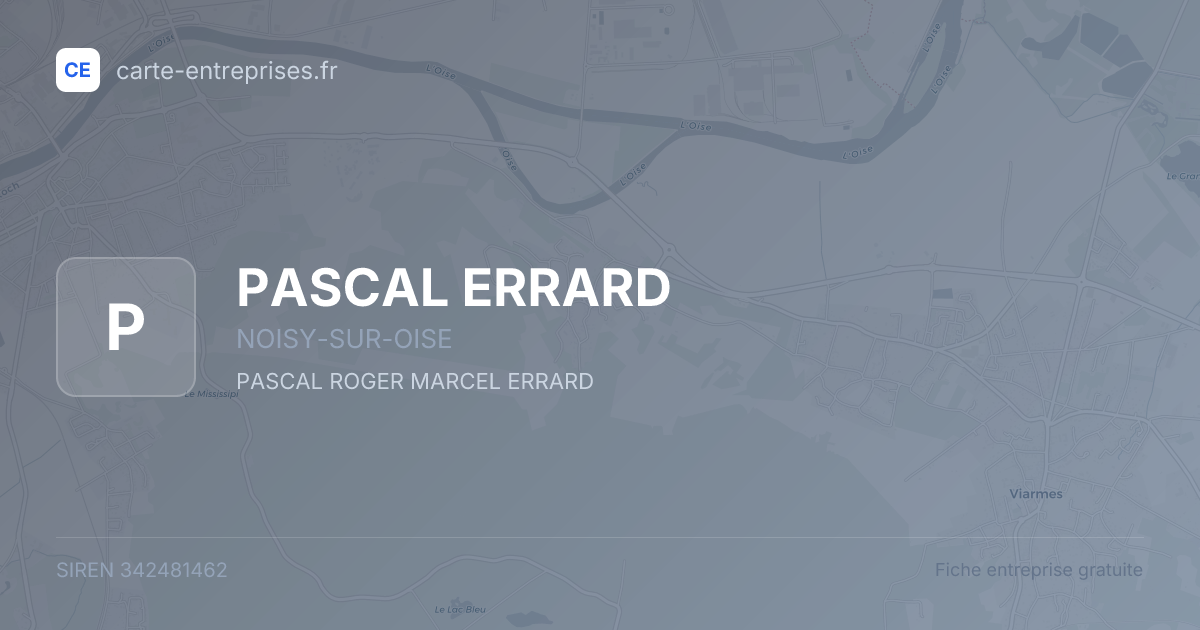 PASCAL ERRARD — 342481462 — fiche entreprise