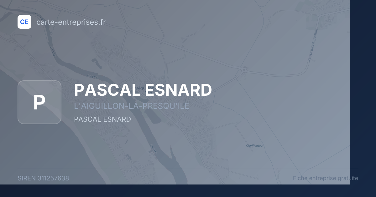 PASCAL ESNARD — 311257638 — fiche entreprise
