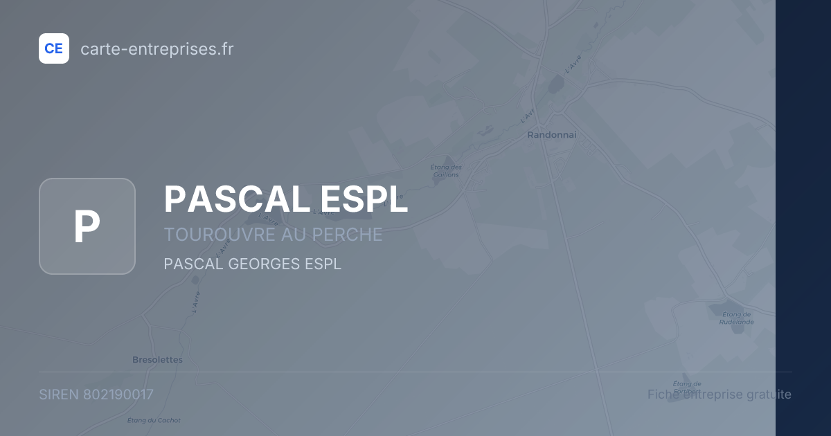 PASCAL ESPL — 802190017 — fiche entreprise