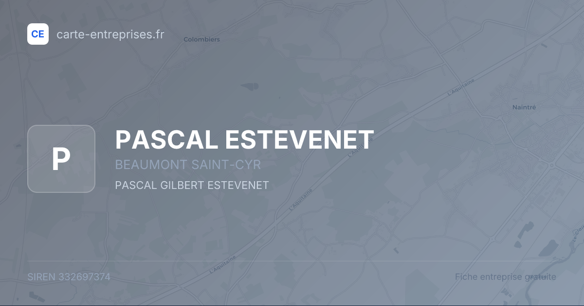 PASCAL ESTEVENET — 332697374 — fiche entreprise