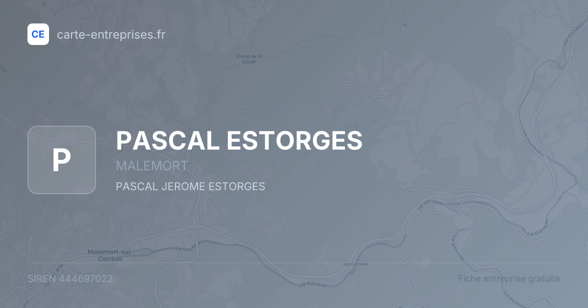 PASCAL ESTORGES — 444697023 — fiche entreprise