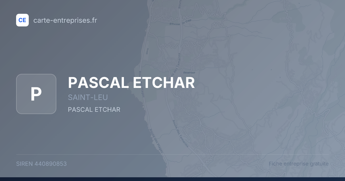 PASCAL ETCHAR — 440890853 — fiche entreprise