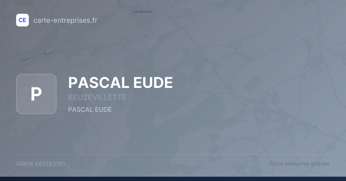PASCAL EUDE — 485263180 — fiche entreprise
