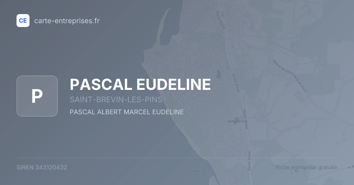 PASCAL EUDELINE — 343120432 — fiche entreprise