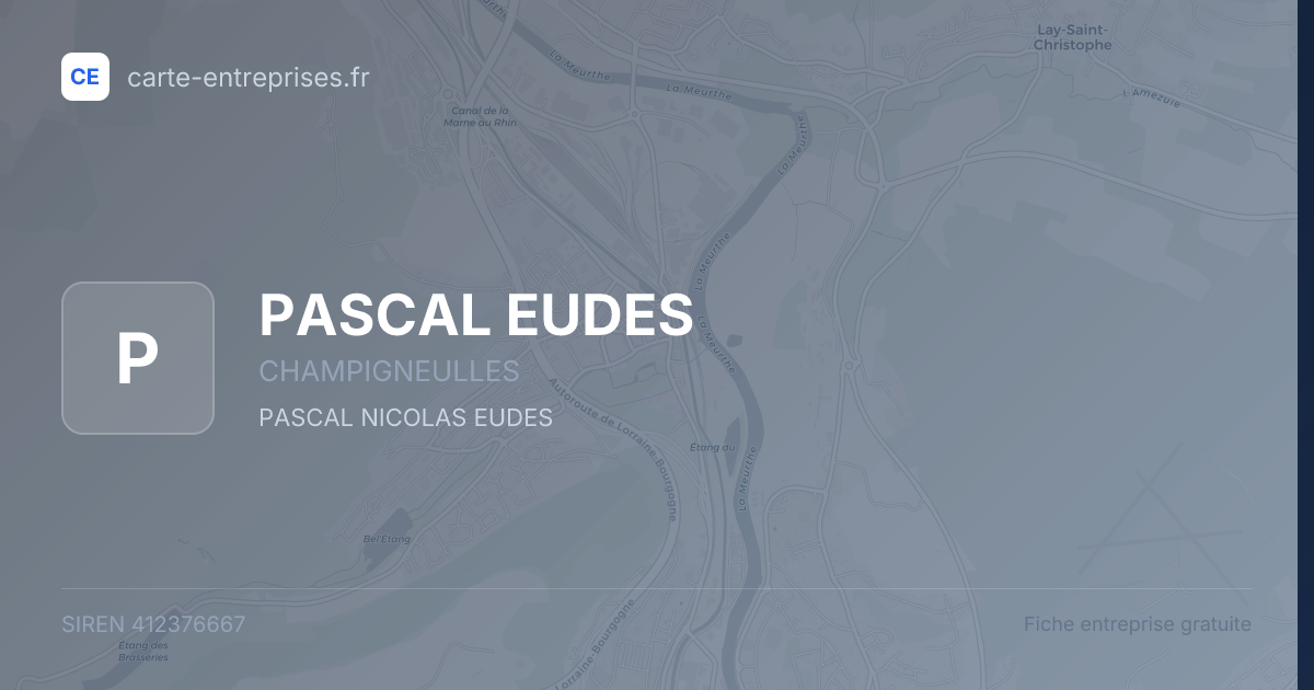 PASCAL EUDES — 412376667 — fiche entreprise