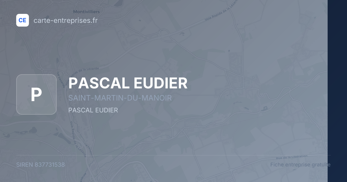 PASCAL EUDIER — 837731538 — fiche entreprise