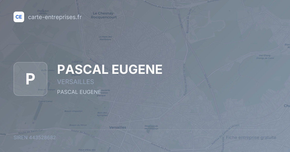 PASCAL EUGENE — 443528682 — fiche entreprise