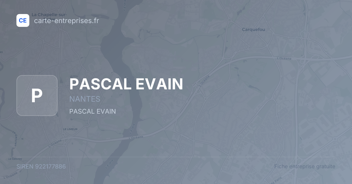PASCAL EVAIN — 922177886 — fiche entreprise