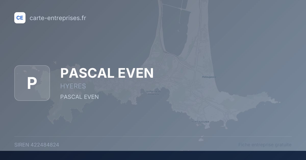 PASCAL EVEN — 422484824 — fiche entreprise
