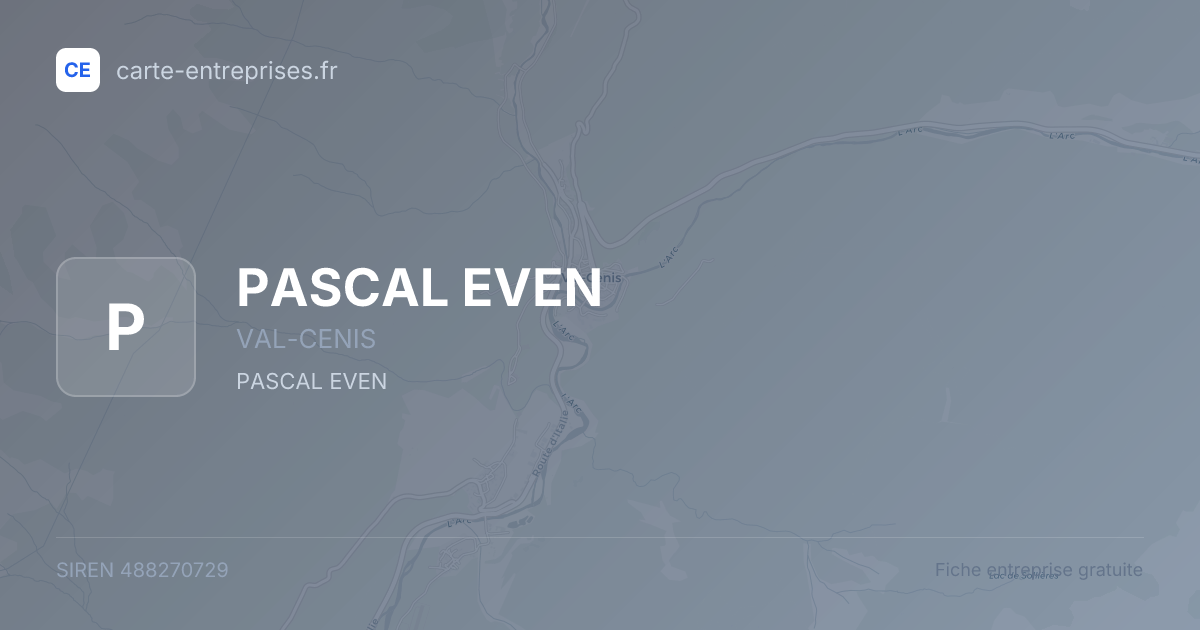 PASCAL EVEN — 488270729 — fiche entreprise