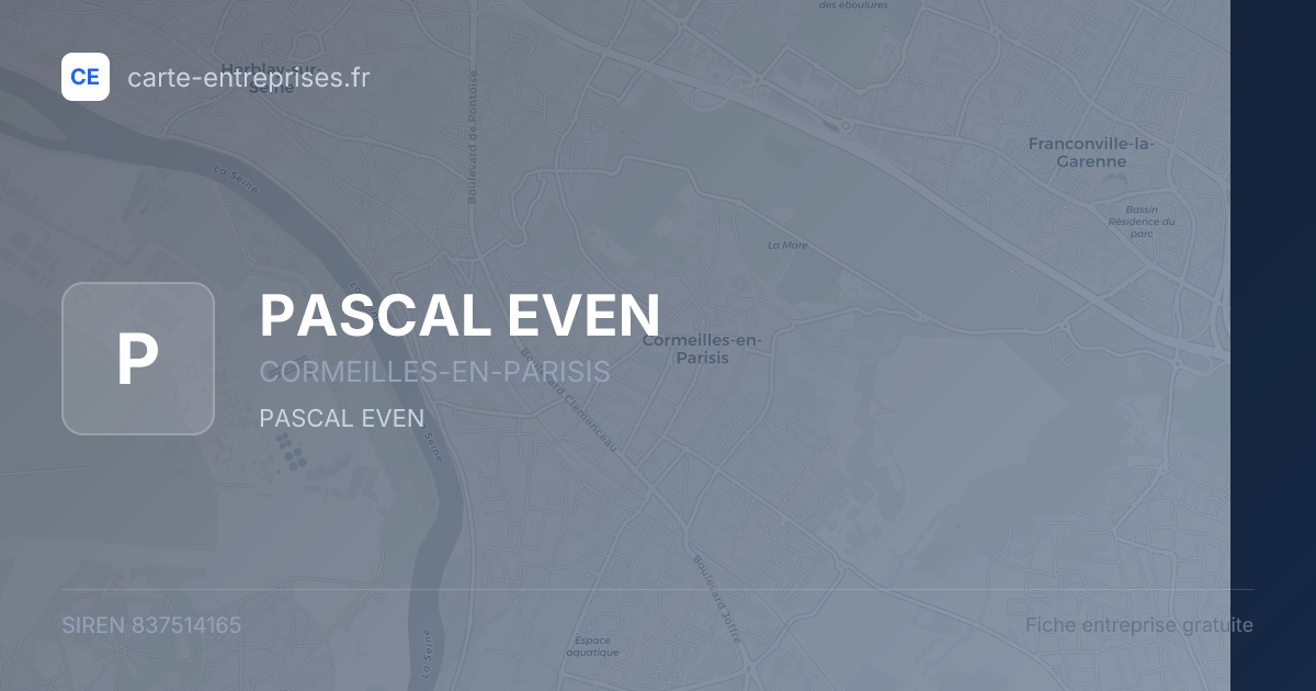PASCAL EVEN — 837514165 — fiche entreprise