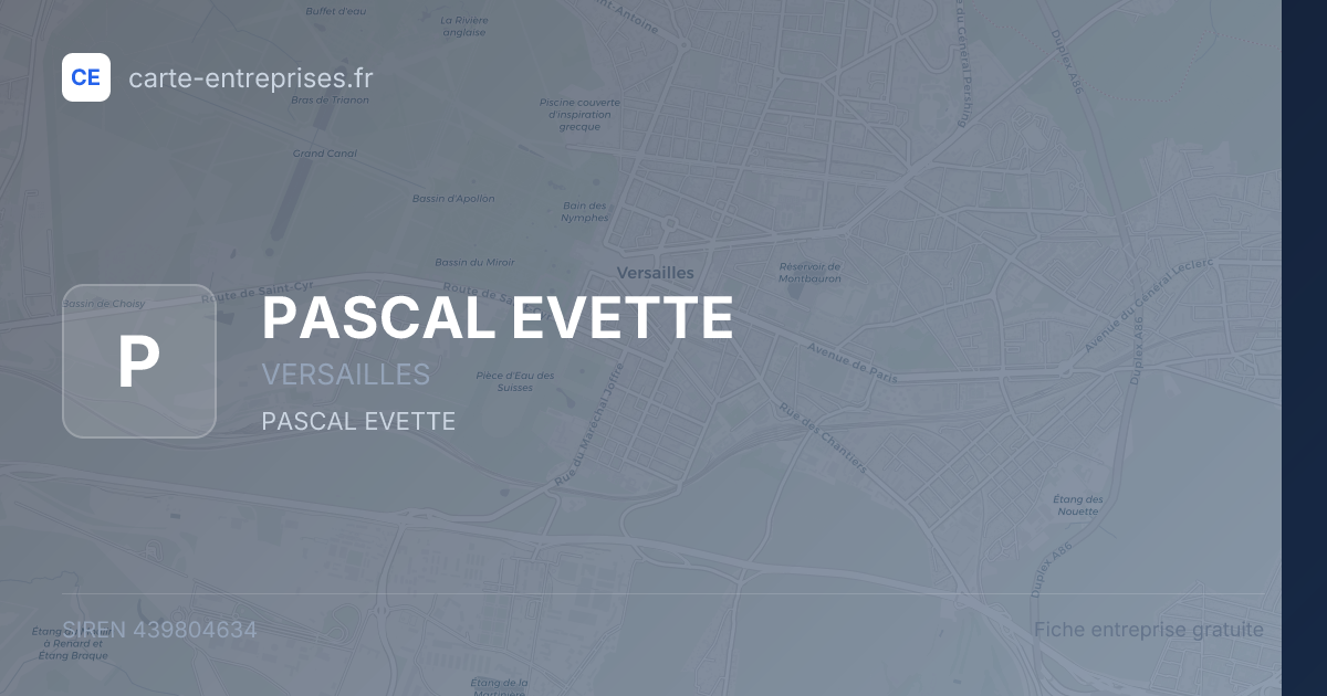 PASCAL EVETTE — 439804634 — fiche entreprise