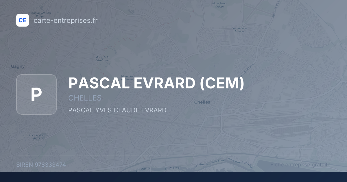 PASCAL EVRARD (CEM) — 978333474 — fiche entreprise
