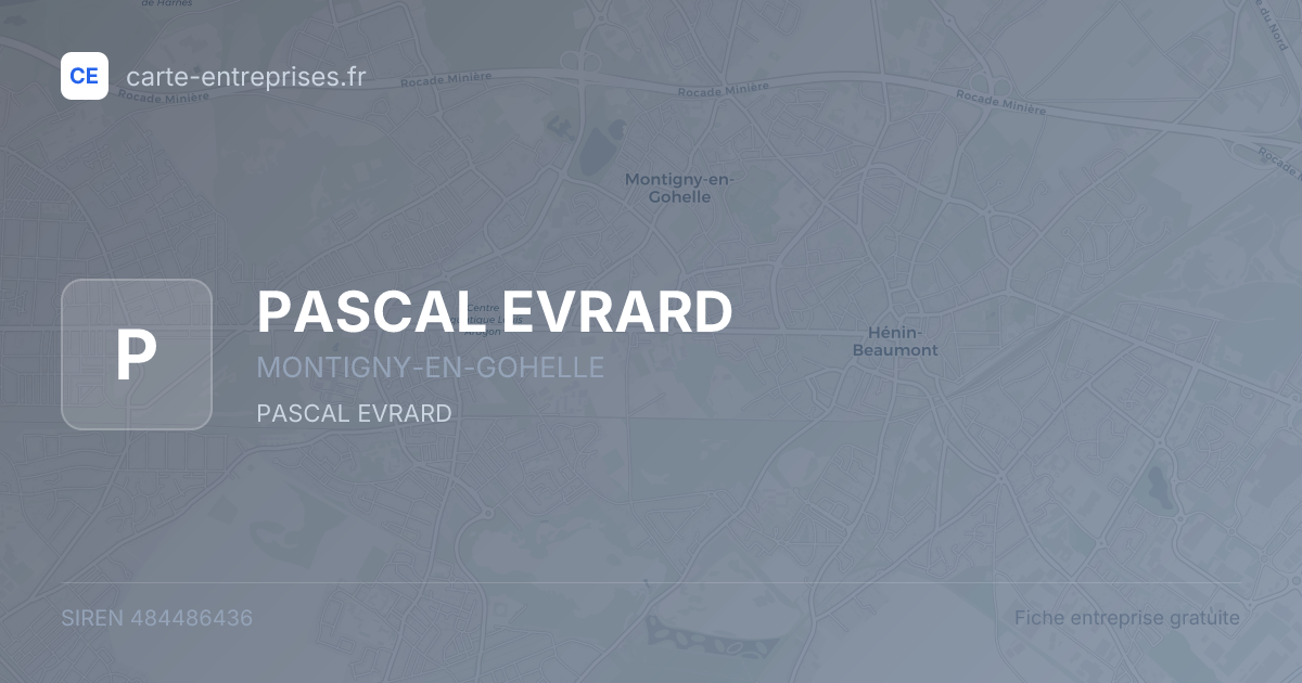 PASCAL EVRARD — 484486436 — fiche entreprise