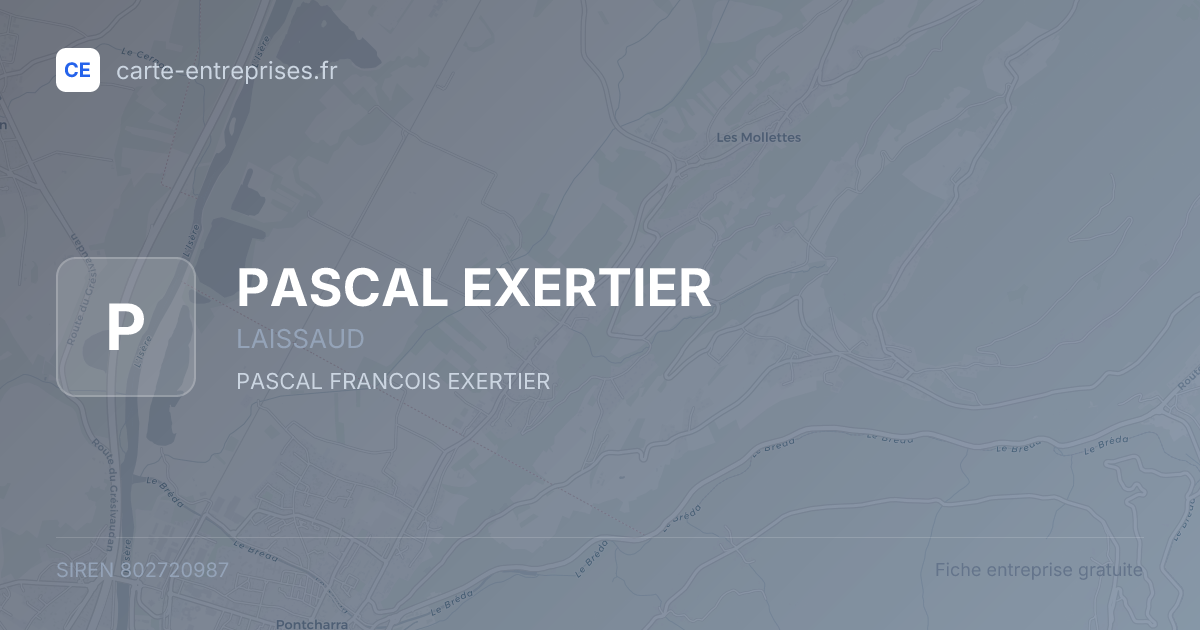 PASCAL EXERTIER — 802720987 — fiche entreprise