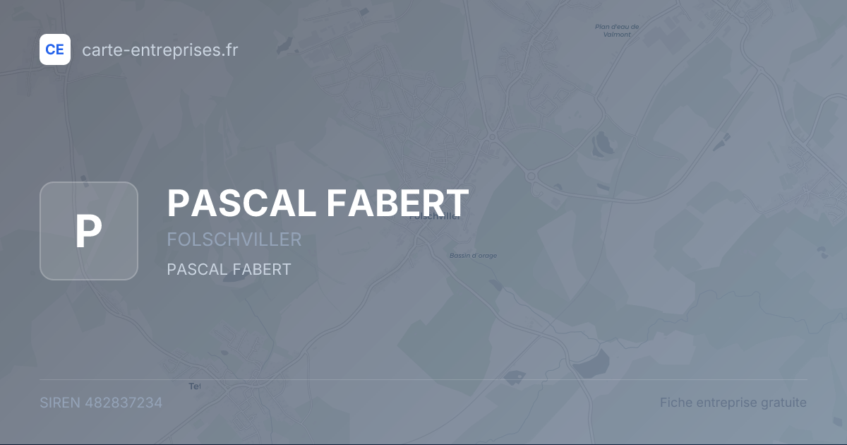 PASCAL FABERT — 482837234 — fiche entreprise