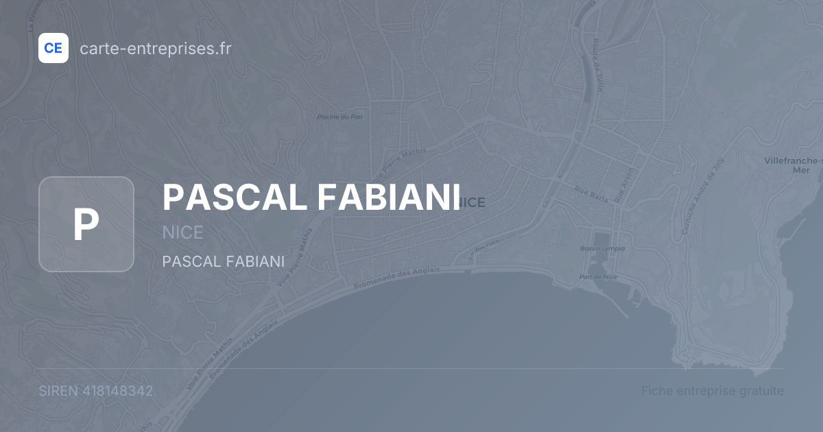 PASCAL FABIANI — 418148342 — fiche entreprise