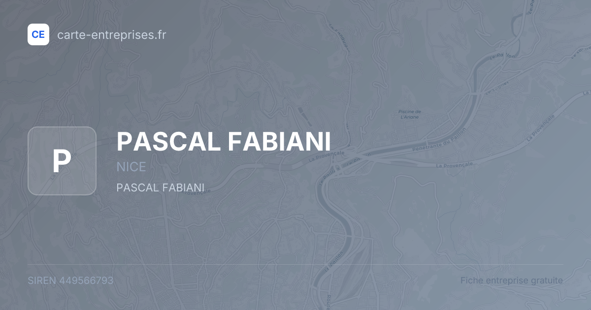 PASCAL FABIANI — 449566793 — fiche entreprise