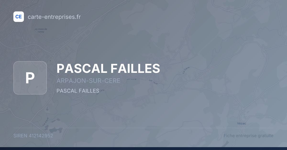 PASCAL FAILLES — 412142952 — fiche entreprise