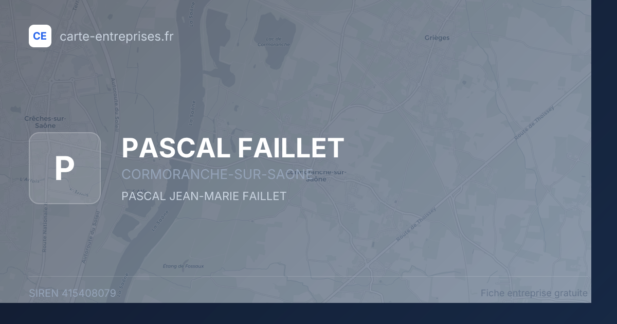 PASCAL FAILLET — 415408079 — fiche entreprise