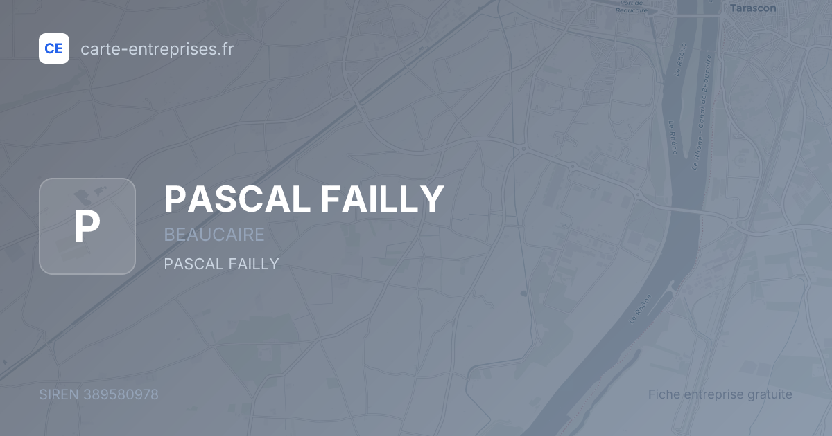 PASCAL FAILLY — 389580978 — fiche entreprise