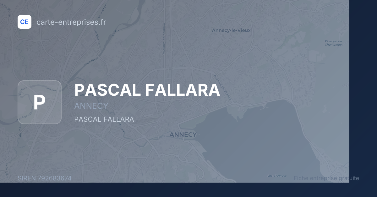 PASCAL FALLARA — 792683674 — fiche entreprise