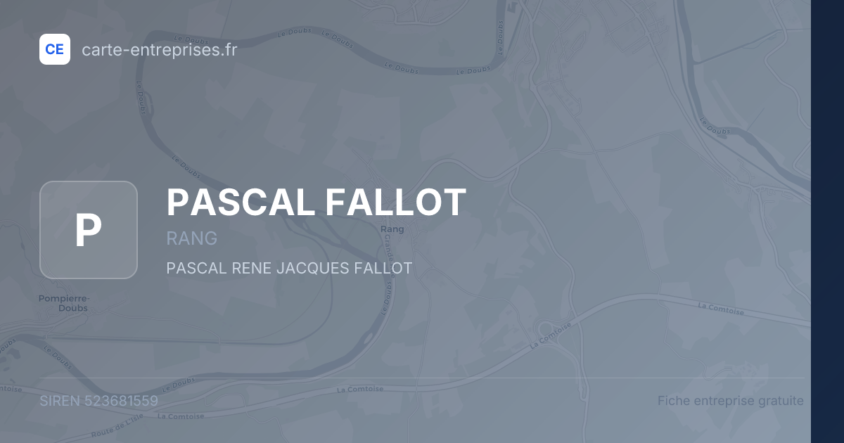 PASCAL FALLOT — 523681559 — fiche entreprise