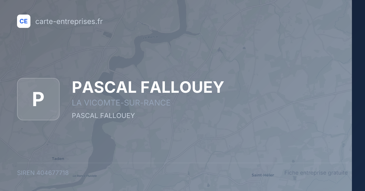 PASCAL FALLOUEY — 404677718 — fiche entreprise