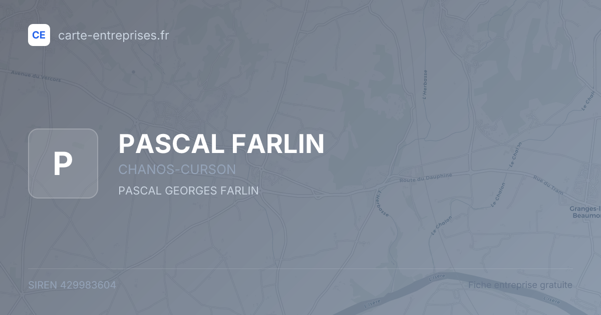 PASCAL FARLIN — 429983604 — fiche entreprise